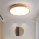 Axyaa Round Solid Wood LED Ceiling Lamp for Home Indoor Lighting
