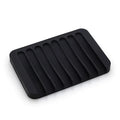 Axyaa Silicone Self Draining Soap Dish | Bathroom Soap Holder and Shower Storage Rack