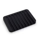 Axyaa Silicone Self Draining Soap Dish | Bathroom Soap Holder and Shower Storage Rack