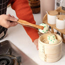 Axyaa Bamboo Food Clips BBQ Tongs Bread Clamps Kitchen Cooking Accessories