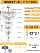 Axyaa Light Luxury Crystal Chandelier LED - French Decorative Lighting Fixtures