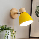 Nordic Wooden Wall Lamp with Switch, Modern Sconce for Home Lighting, Axyaa Brand