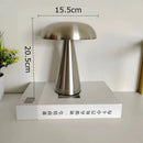 Axyaa Golden Mushroom LED Desk Lamp with USB Charging and Touch Switch