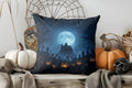 Stained Glass Halloween Ghost Pillow Cover by Axyaa