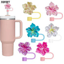 Silicone Straw Covers by Axyaa for Stanley Cups - 6PCS Straw Toppers