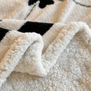 Axyaa Double Layer Artificial Lamb Wool Blanket: Thick & Cozy Sofa Throw for Fall/Winter