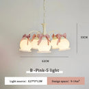 Axyaa Pink Bow Chandelier for Kids' Room & Kitchen - Nordic Design Home Lighting