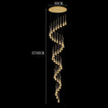 Axyaa Crystal Chandelier Stair Pendant Lamp Living Room Pendant Lights