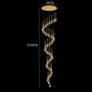 Axyaa Crystal Chandelier Stair Pendant Lamp Living Room Pendant Lights