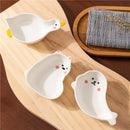 Axyaa Animal Ceramic Dish Set for Home Kitchen Seasoning - Japanese Style Mini Plate