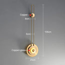 Axyaa Jade Wall Lamp: Modern Luxury Metal Long Pole, LED Bedside Light