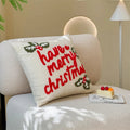 Axyaa Christmas Hat Velvet Chenille Pillowcase - 45x45cm