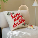 Axyaa Christmas Hat Velvet Chenille Pillowcase - 45x45cm
