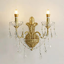 Axyaa Crystal Retro Wall Lamp for Medieval Bedroom, Living Room, Study Room - High-end, Elegant Design