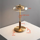 Axyaa Gold Lustre Copper Mushroom Table Lamp - Bedroom Living Room Study Desk Lights