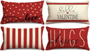 Axyaa Sweet Love Striped Pillowcase - 40X60cm Home Sofa Decoration