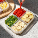 Axyaa Refrigerator Fresh-keeping Box 3/4/6 Grids Onion Garlic Pepper Storage Organizer