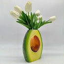 Axyaa Avocado Vase Ceramic Desk Decoration with Artificial Flowers
