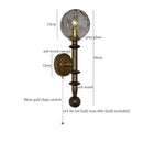 Axyaa Tawny Glass LED Wall Sconce Vintage Ash Wood Wandlamp