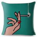 Axyaa Pop Art Crying Girl Cushion Cover 45x45cm