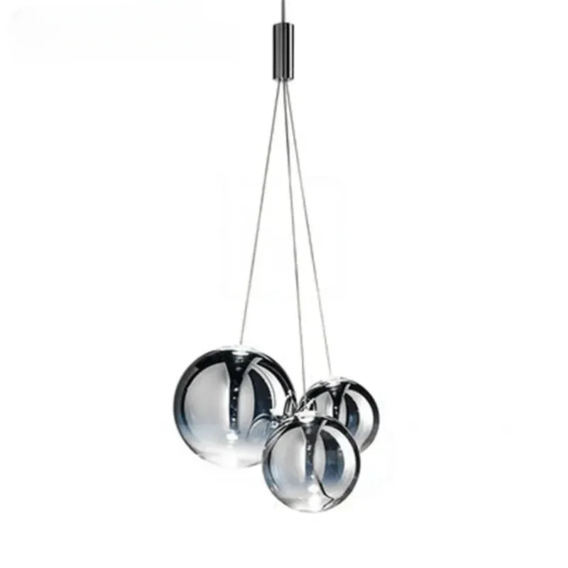 Axyaa Nordic LED Glass Chandelier for Living Dining Room, Restaurant - Pendant Lamp
