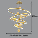 Axyaa Crystal Chandelier - Luxury Living Room Lighting - Bedroom Pendant Lamp
