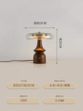 Axyaa Gold Lustre Wood Table Lamp LED for Bedroom Living Room Bar
