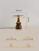 Axyaa Gold Lustre Wood Table Lamp LED for Bedroom Living Room Bar