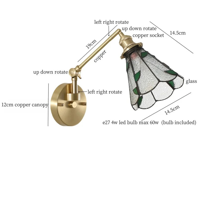Axyaa Clear Glass LED Wall Sconce with Switch - Nordic Minimalism Wand Lampen
