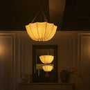 Axyaa Wabi Sabi Retro Fabric Pendant Lights Chandelier LED Hanging Lamp