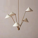 Axyaa Retro Gold Fabric LED Pendant Chandeliers