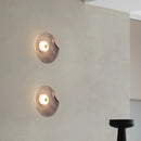 Axyaa Circular Glass Wall Lamp: Modern Nordic Style Sconce for Bedroom Hotel Porch