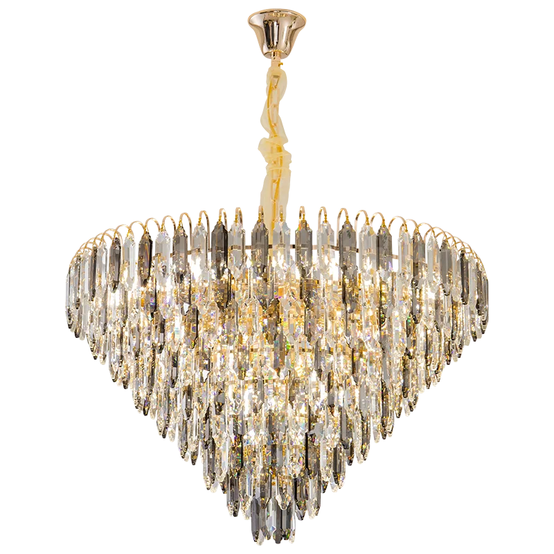 Axyaa Crystal Large Chandelier for Living Room and Lobby Luxe Décor