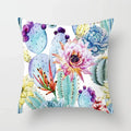 Axyaa Cactus Plants Pattern Cushion Cover Throw Pillow for Sofa Chairs