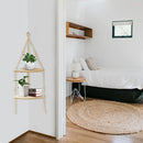 Axyaa Triangle Wooden Wall Shelves 1/2/3-Tier Boho Rustic Home Decor
