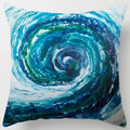 Axyaa Ocean Blue Wave Pattern Cushion Cover for Home Living Room Sofa