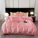 Axyaa Ice Silk Quilt Cover & Pillowcase Set - Summer Smoothness, Naked Sleep Quality