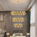 Axyaa Sun Flower Crystal Chandeliers: LED Pendant Lighting for Home Decor