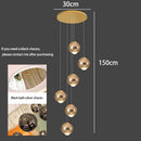Axyaa Modern LED Pendant Chandeliers for Living Room - Indoor Staircase Hanging Light