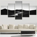 Axyaa Nature Black and White Landscape Canvas Wall Art Home Decor - 5 Piece Set