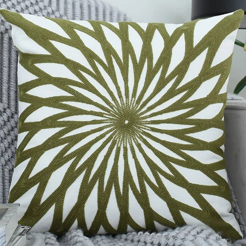 Tropical Plant Pattern 3D Cushion Cover 45x45cm for Living Room Sofa by Axyaa