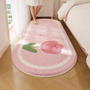 Axyaa Pink Plush Irregular Shape Carpet for Living Room Bedroom Décor