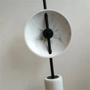 Axyaa Minimalist White Marble Floor Lamp for Home and Hotel Decor