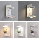 Axyaa LED Wall Lamp with USB Charging Port & Switch, Modern 9W Black/White Art Lighting