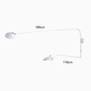 Axyaa Modern Black Adjustable Led Wall Lamp Vintage Industrial Rotatable Wall Lights