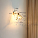 Axyaa Nordic LED Wall Sconce with Pull Chain Switch Rotation for Bedroom Dining Room