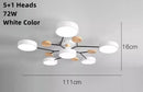 Axyaa Wood Iron Art Chandelier for Modern LED Ceiling Light in Living Room