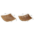 Axyaa Rattan Storage Tray Set | Multipurpose Home Decor Craft Tray	Collection