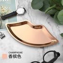 Axyaa Modern Metal Gold Jewelry Tray Ring Organizer Plate Storage Dish