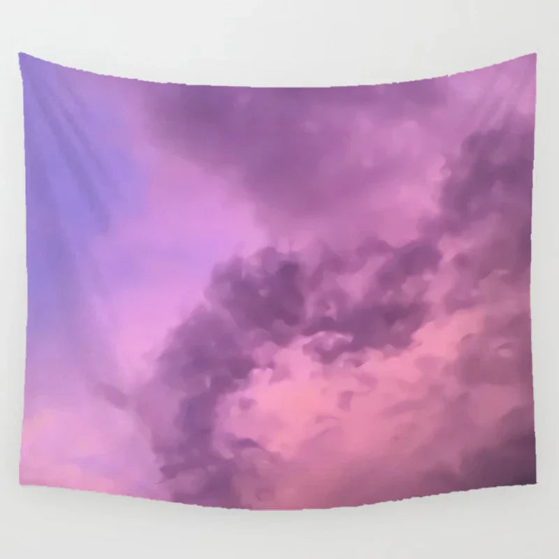 Axyaa Melodious Clouds Art Tapestry Wall Hanging - Hippie Bedroom Dorm Room Decor